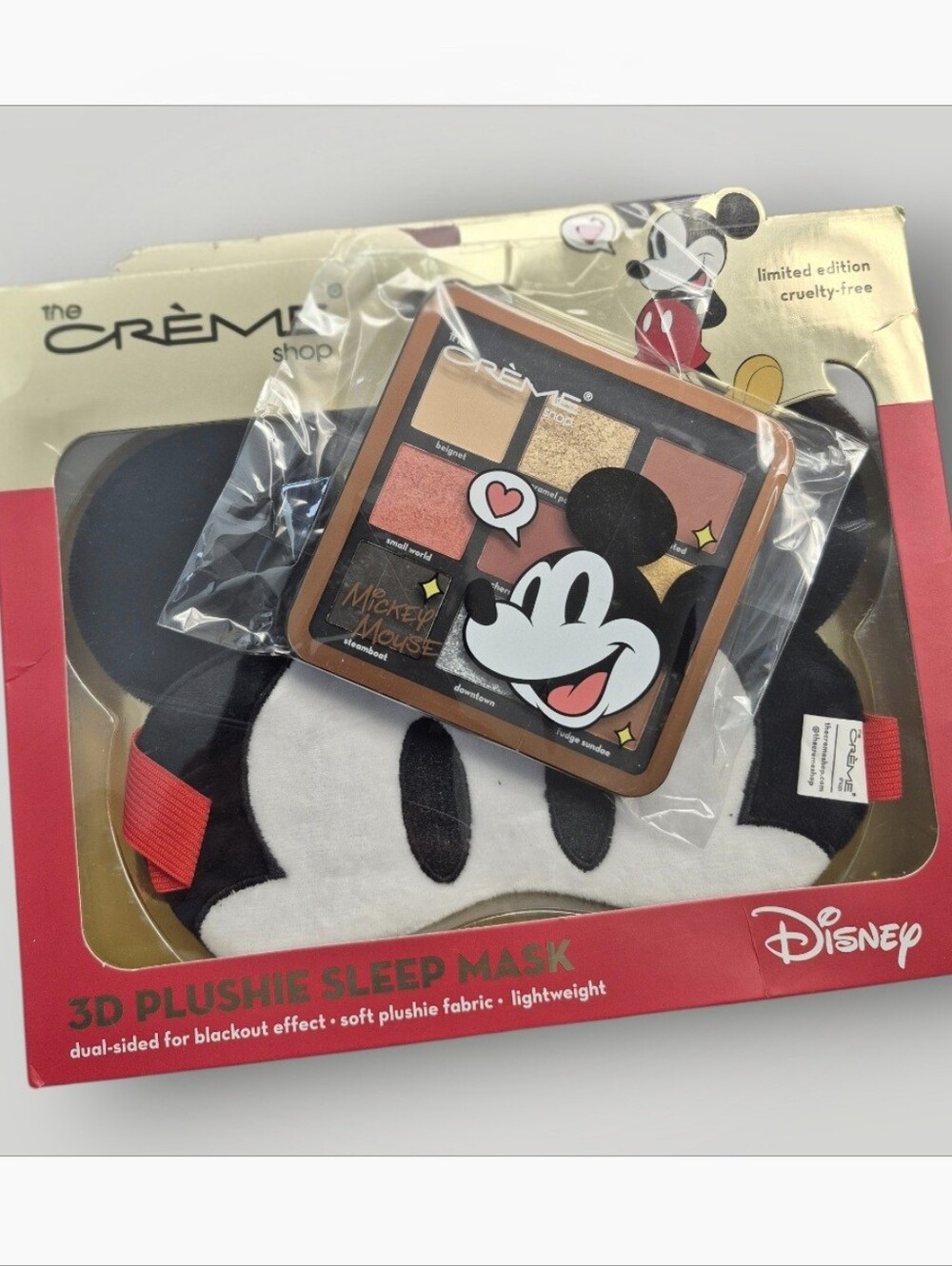 Crème Shop x Disney Mickey Mouse Eyeshadow Palette - Black, Red & Gold Shades